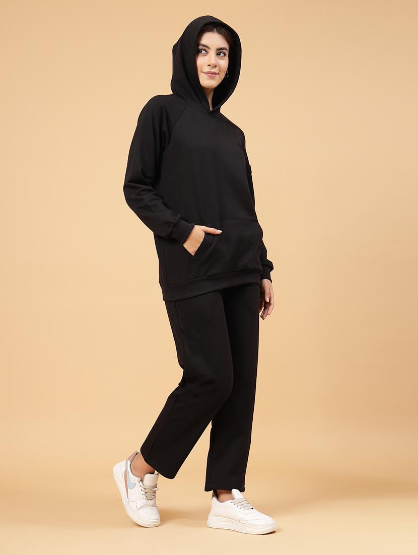 women solid active wear co-ord set - 21144012 - Standard Image - 2