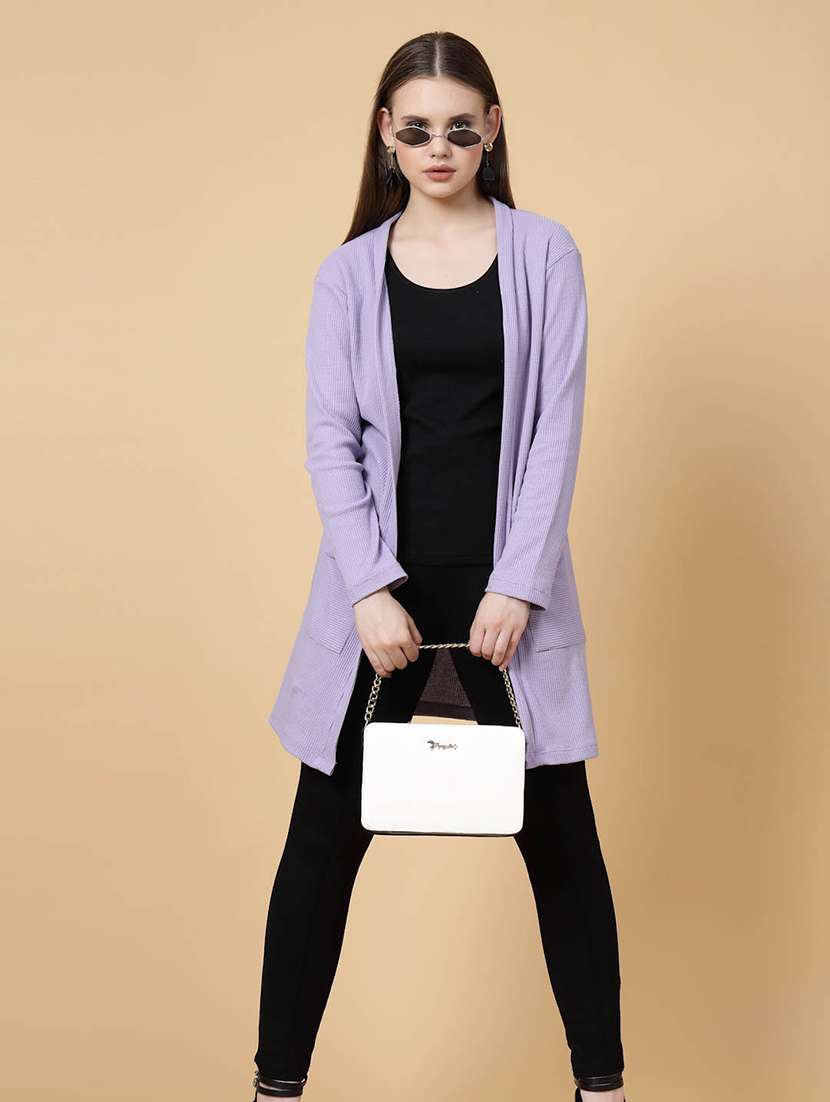 solid lavender casual shrug - 21144574 -  Standard Image - 2