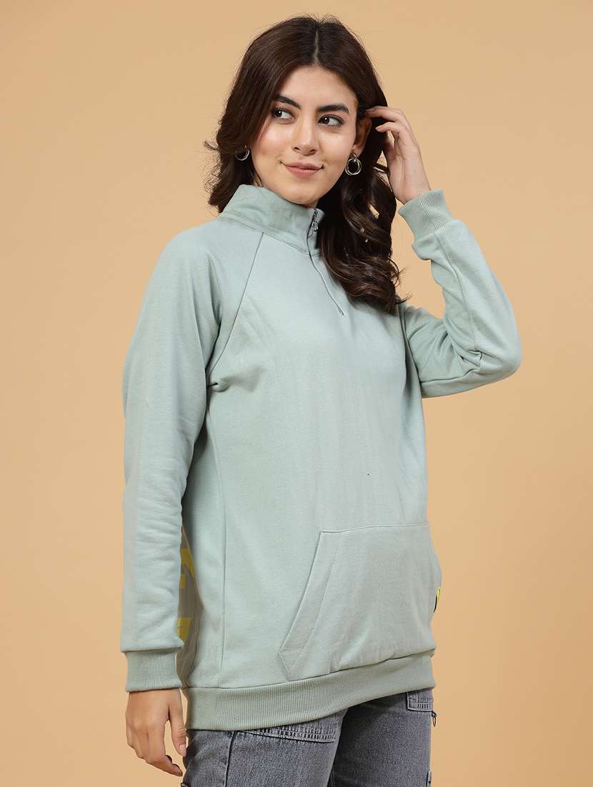 neo mint fleece back print sweatshirt - 21144578 -  Standard Image - 2