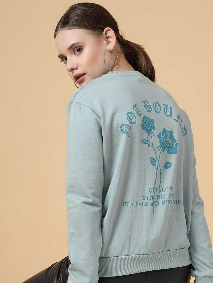 green back printed sweatshirt - 21144591 -  Standard Image - 2