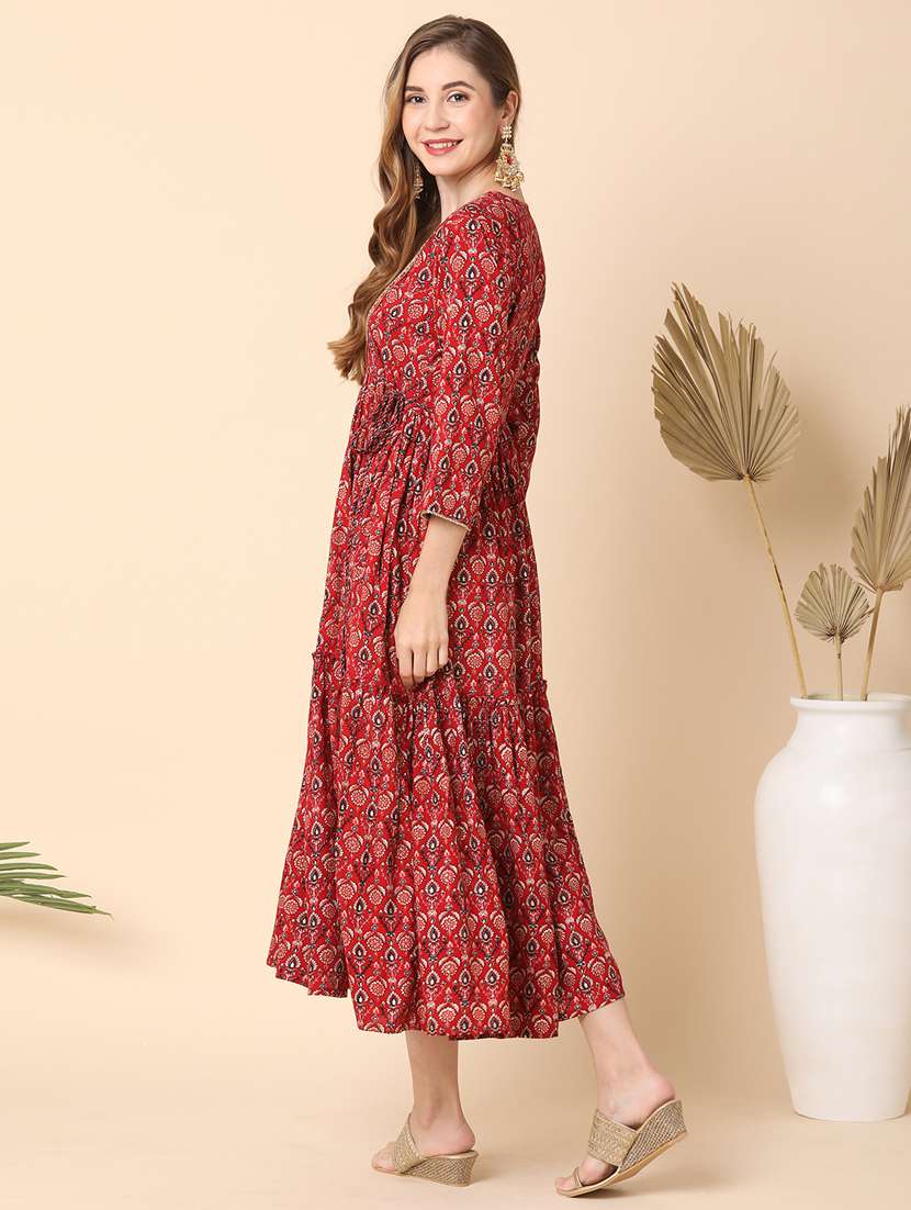 women redd printed fit & flare ethnic dress - 21144980 -  Standard Image - 2