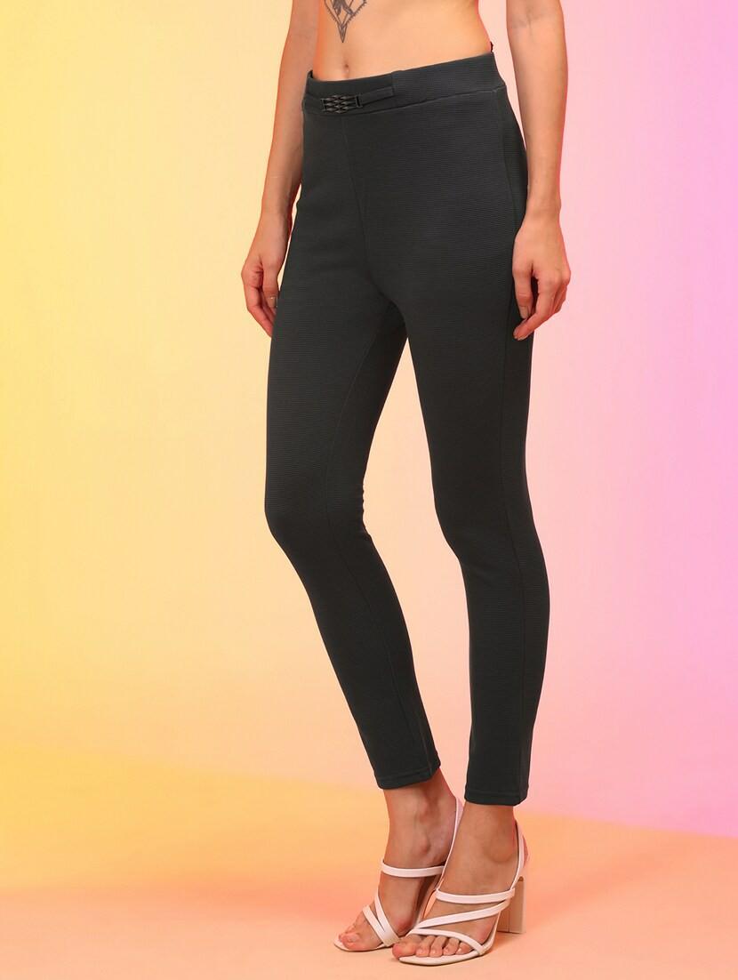 solid grey detailed jegging - 21145029 - Standard Image - 2