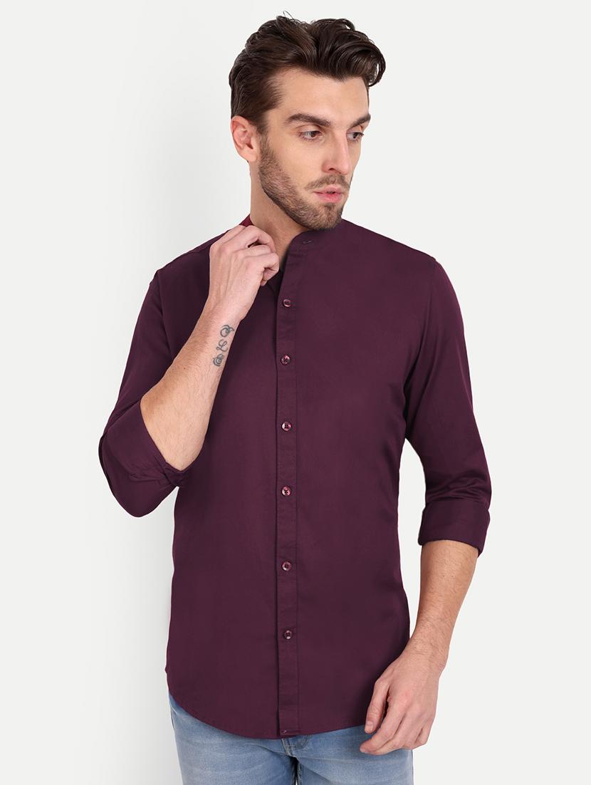 men long sleeves solids casual shirts - 21145160 - Zoom Image - 0