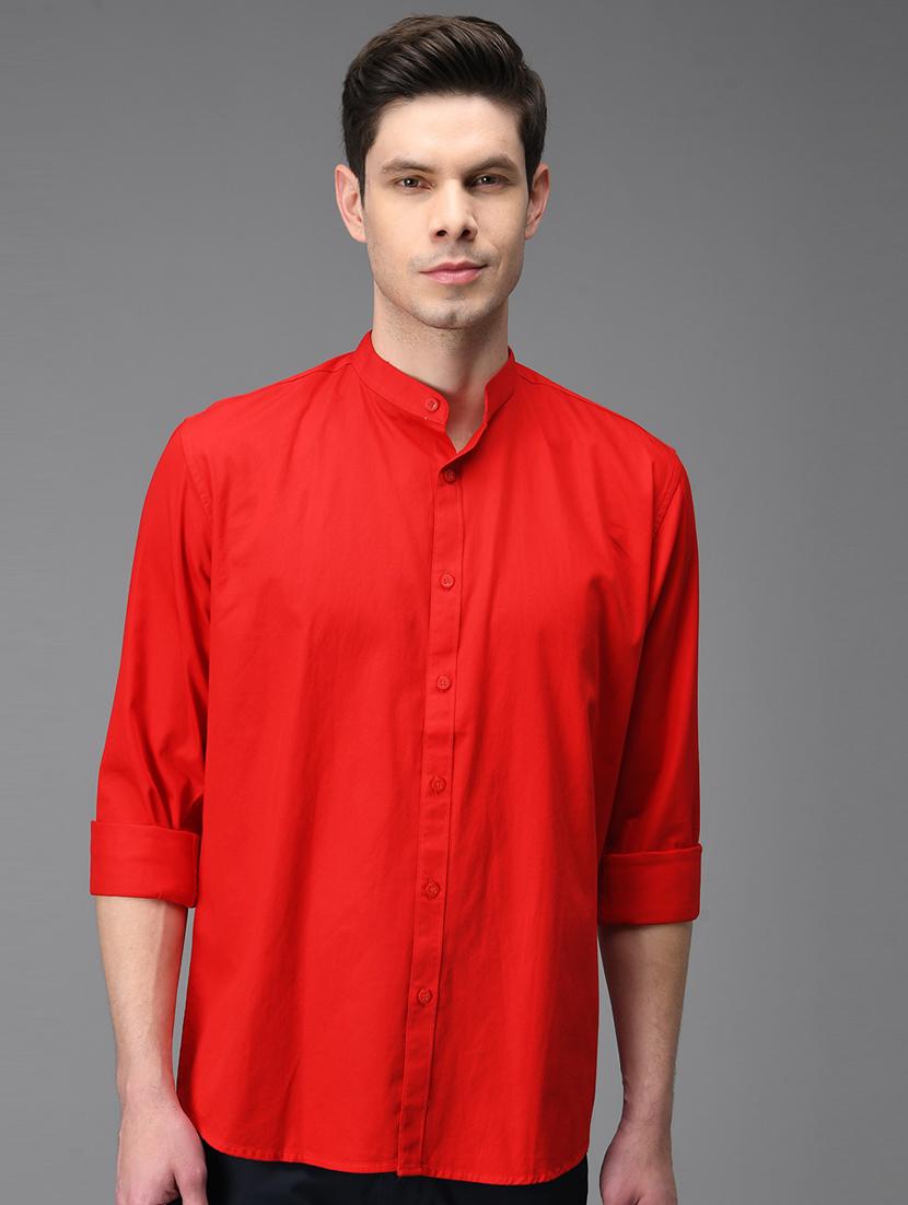men long sleeves solids casual shirts - 21145161 -  Zoom Image - 0