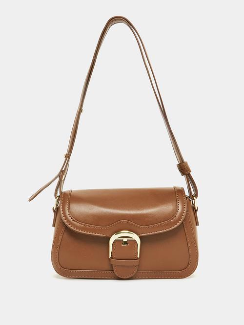 brown solid handbag - 21145175 -  Standard Image - 0