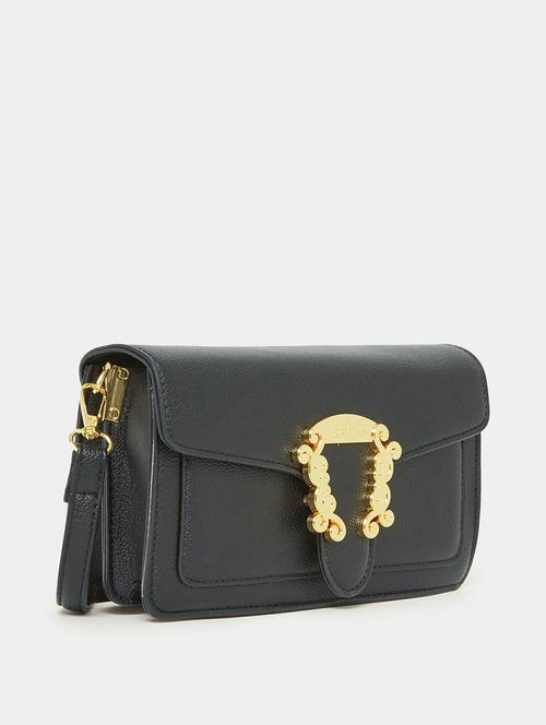 black solid sling bag - 21145176 - Standard Image - 0