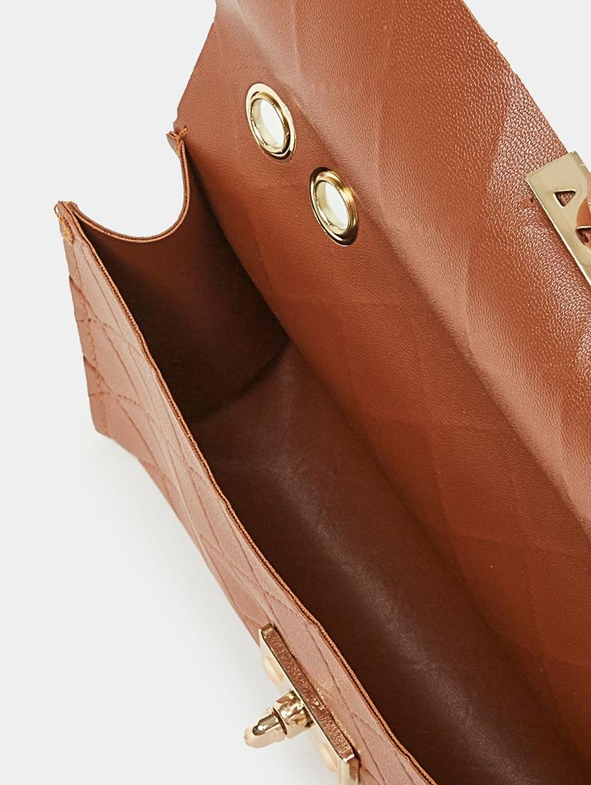 women textured leatherette sling bag - 21145187 - Standard Image - 2