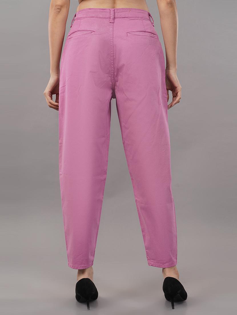 solid pink flatt front trouser - 21145204 - Standard Image - 2