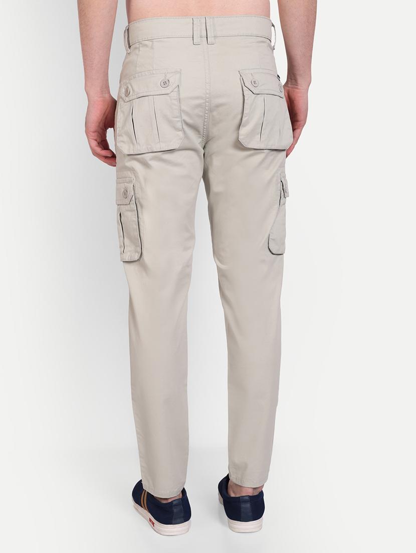 men solids cargos casual trouser - 21145224 - Standard Image - 2