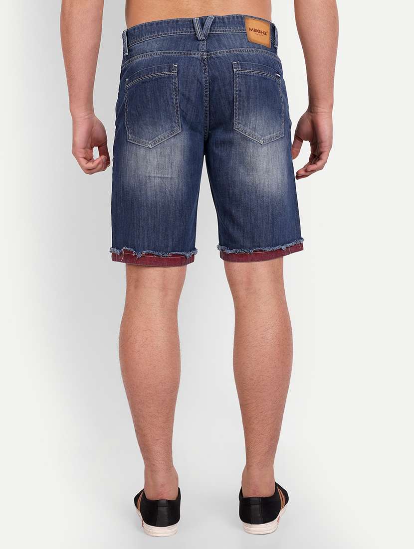 men blue denim shorts - 21145239 - Standard Image - 2