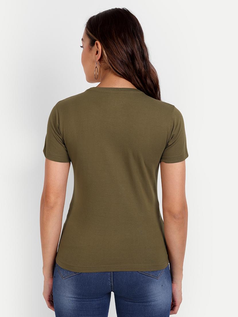 olive chest printed regular t-shirt - 21145257 - Standard Image - 2