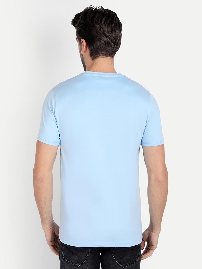 solid turquoise cotton blend t-shirt - 21145302 - Standard Image - 2