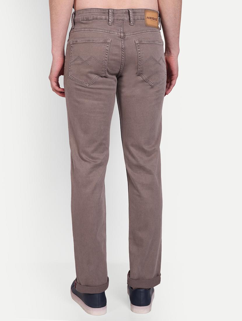 solid brown denim jeans - 21145337 - Standard Image - 2