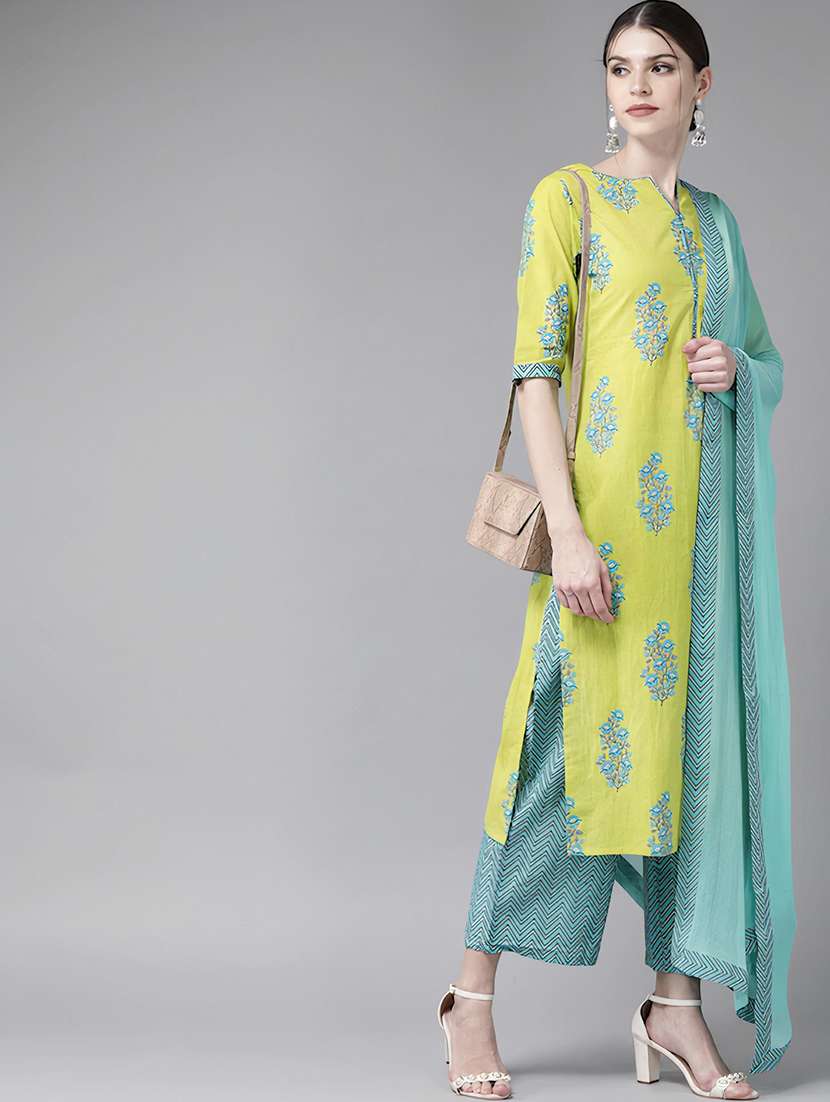 women kurta palazzo set wit dupatta - 21145384 - Standard Image - 2