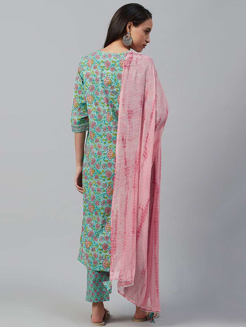 women kurta pant set with dupatta - 21145395 - Standard Image - 2
