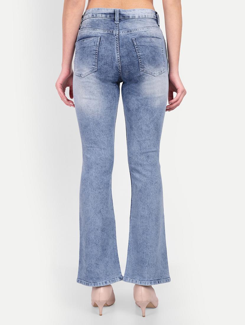 solid light blue bootcut jeans - 21145476 - Standard Image - 2