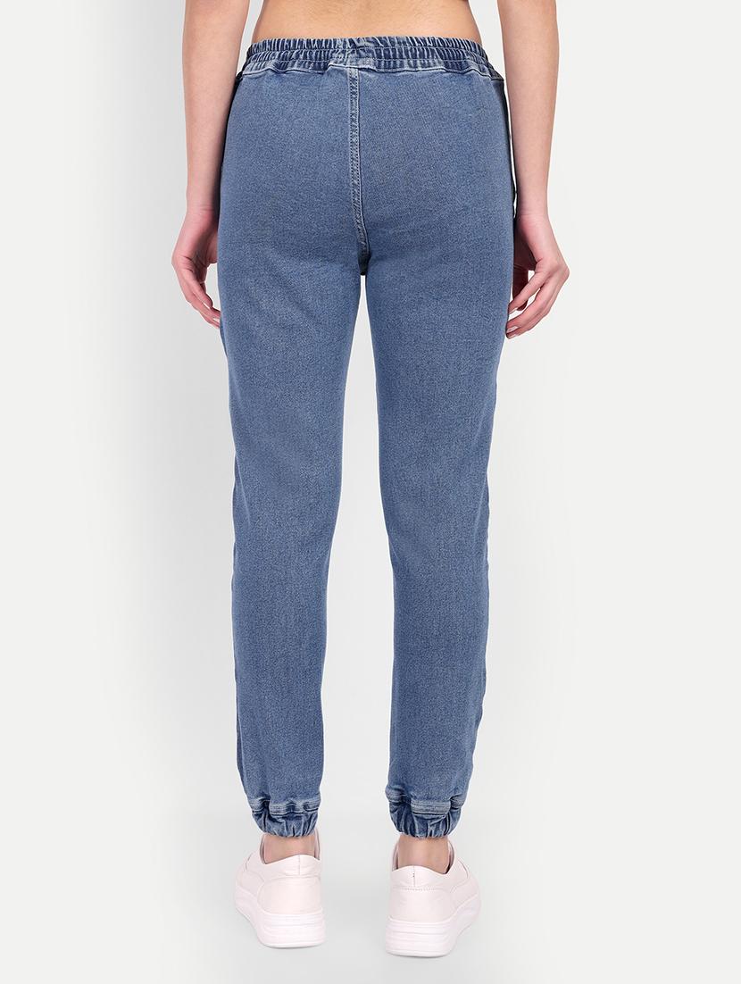 women solid mid rise jogger - 21145481 - Standard Image - 2