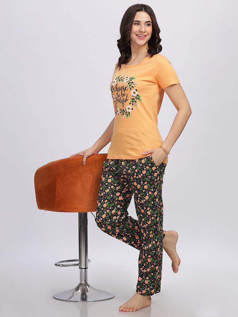 women printed pyjama nightwear set - 21145634 - Standard Image - 2