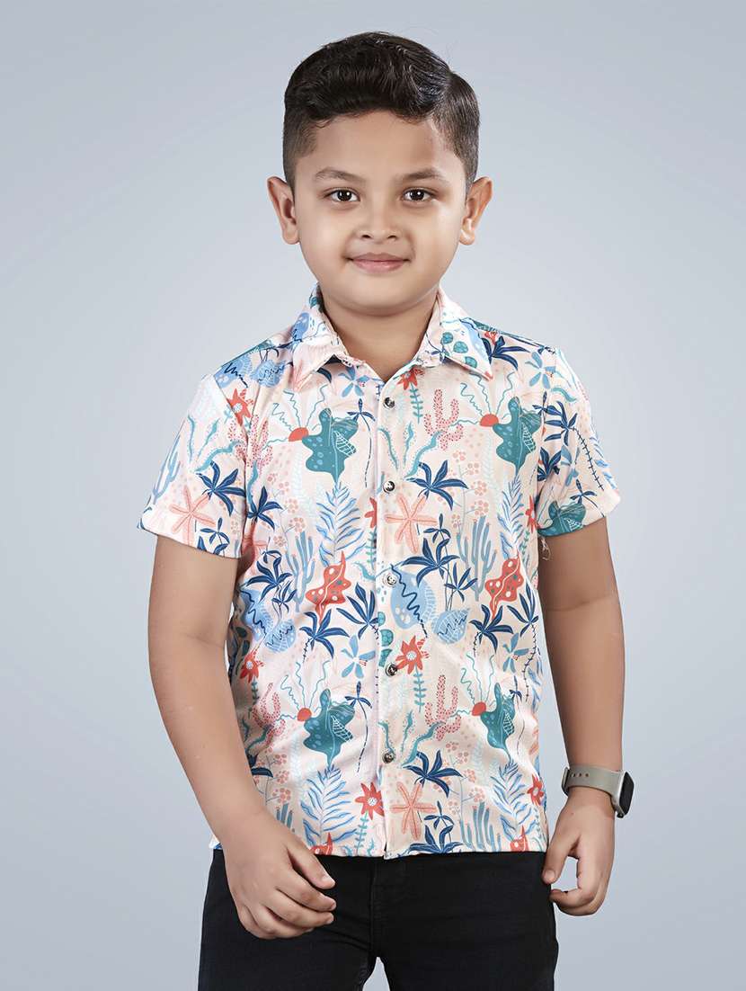 boys printed short sleeves shirt
