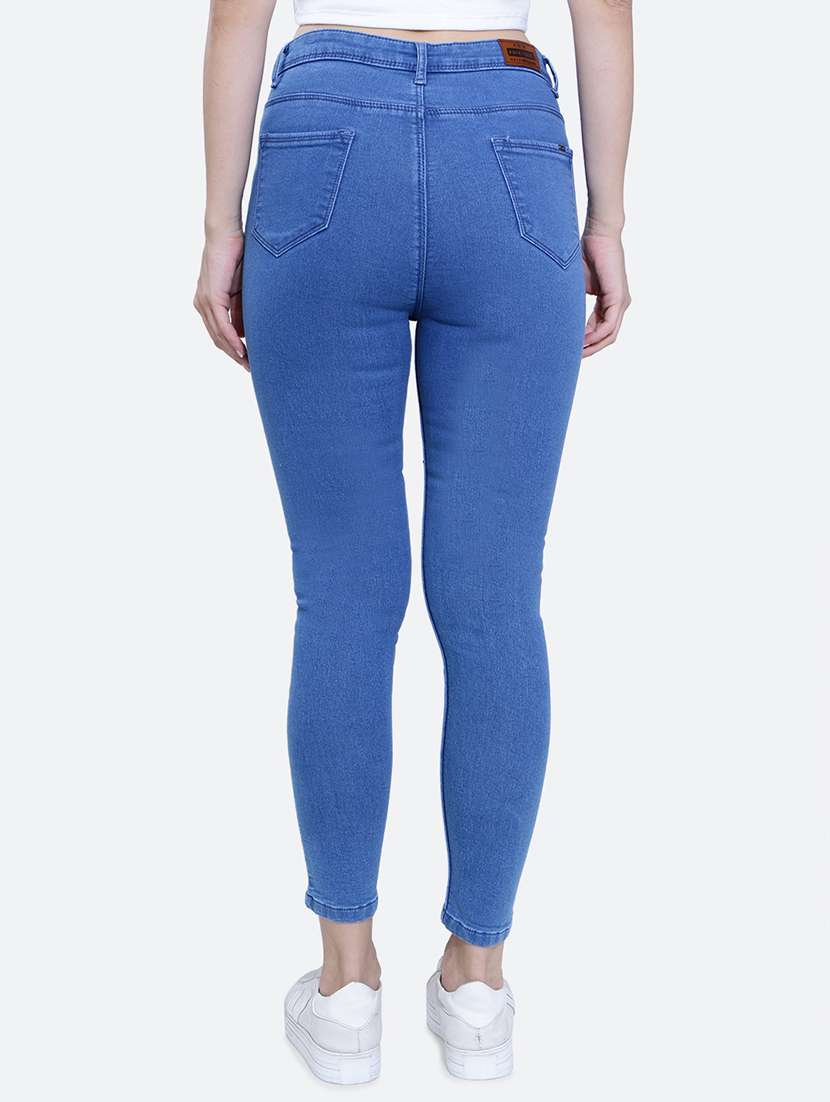 solid blue denim jeans - 21145729 -  Standard Image - 2