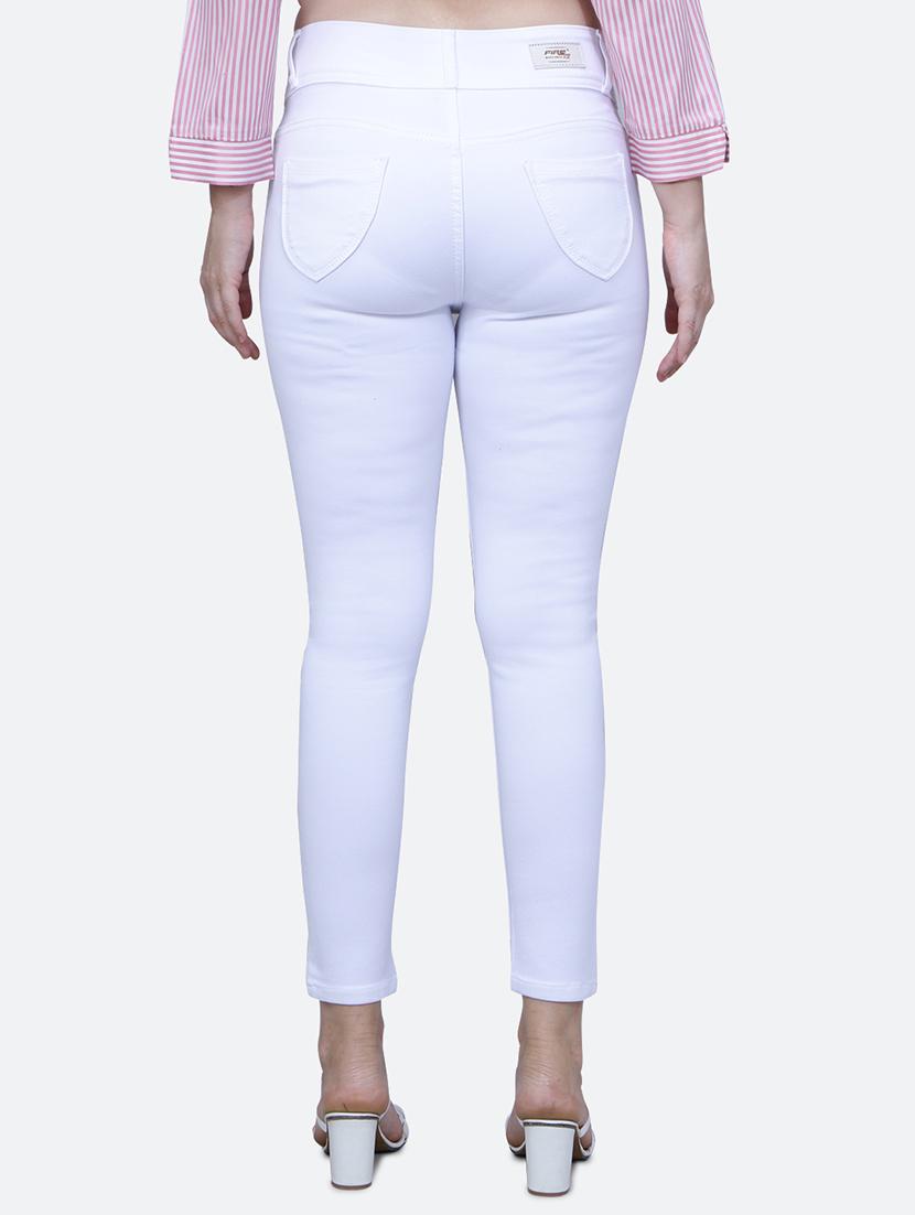 solid white denim jeans - 21145764 - Standard Image - 2