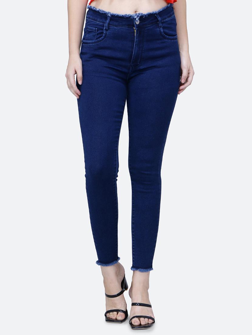 solid blue denim jeans - 21145781 - Zoom Image - 0