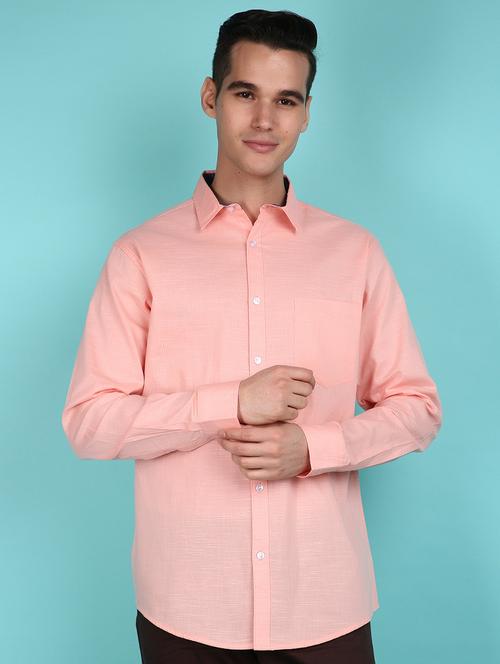 pink cotton casual shirt - 21148152 - Standard Image - 0