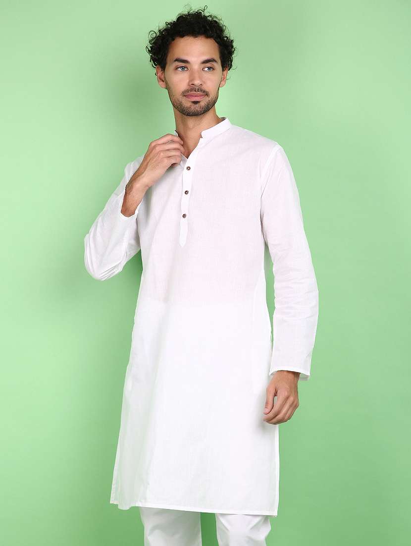 men solids kurta pyjama set