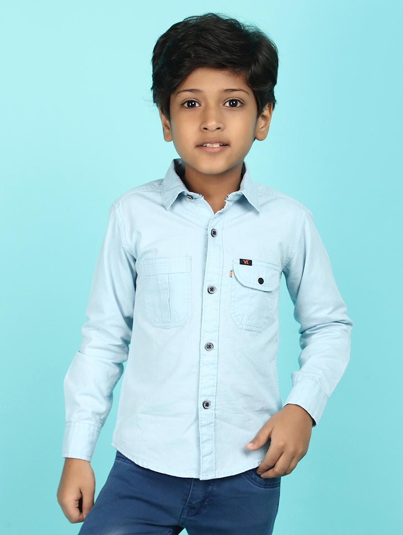 blue cotton shirt