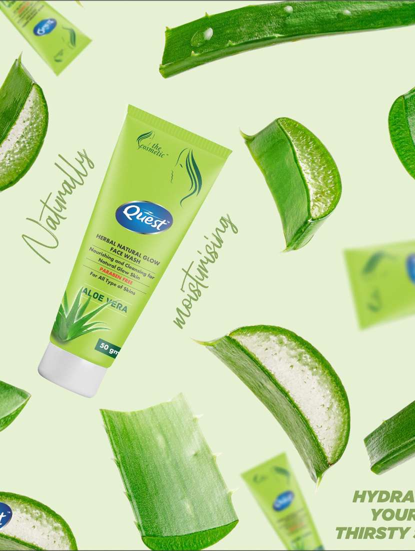 pack of 2 quest herbal natural glow aloe vera  face wash  - 21148407 -  Standard Image - 2