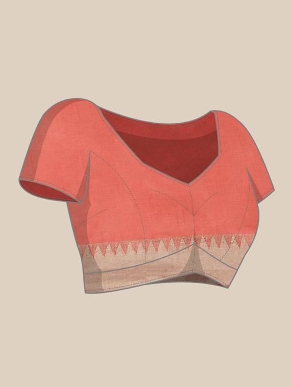 peach cotton silk assam saree - 21148726 - Standard Image - 2