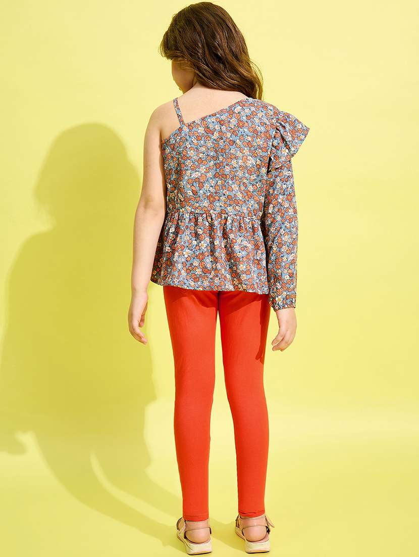 girls floral printed full length set - 21150521 -  Standard Image - 2