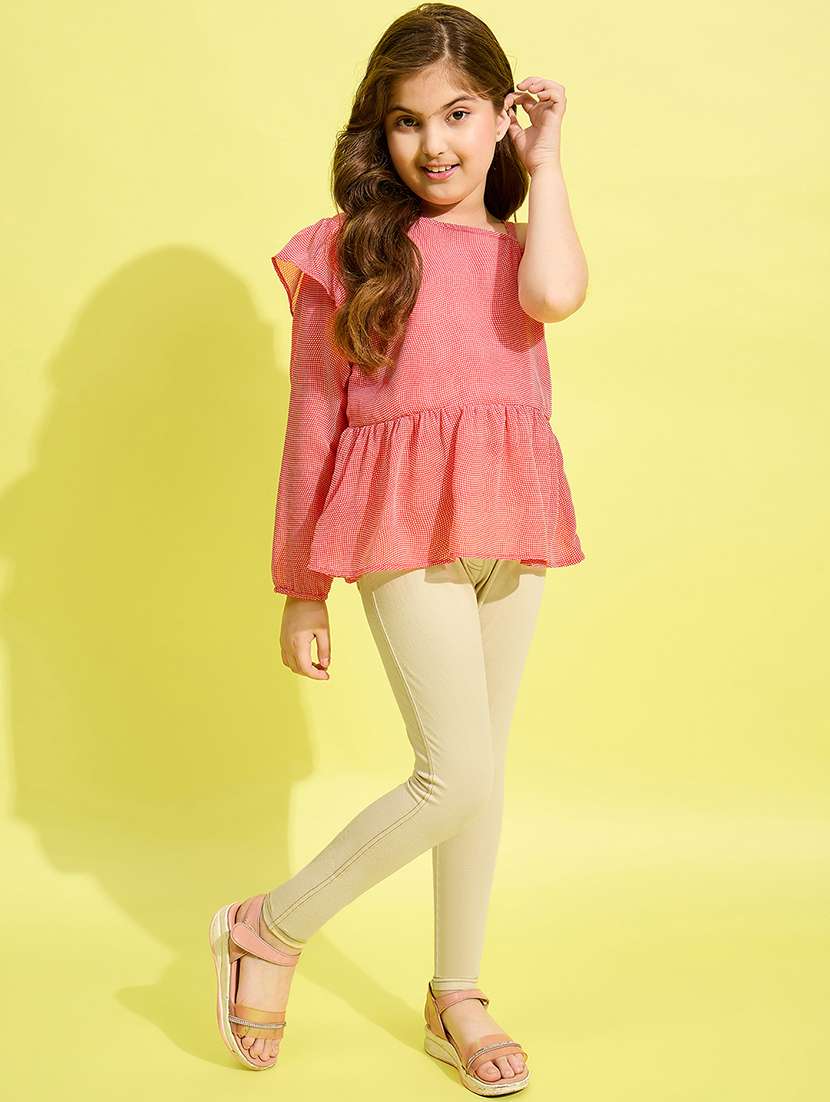 girls printed full length set