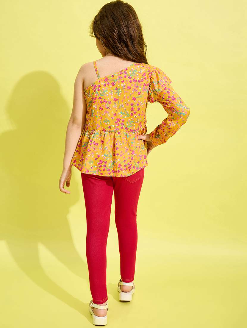 girls floral printed full length set - 21150525 -  Standard Image - 2