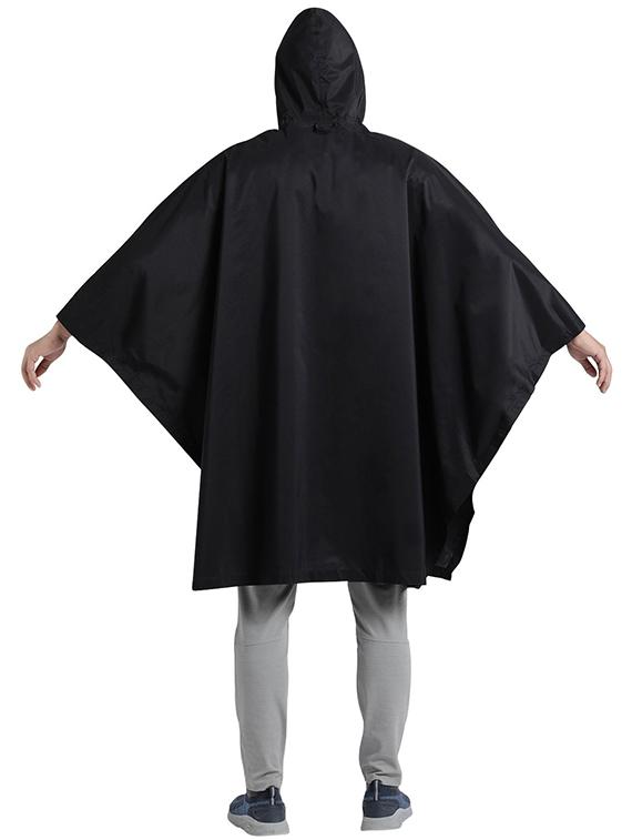 solid black nylon rain coat - 21151095 - Standard Image - 2