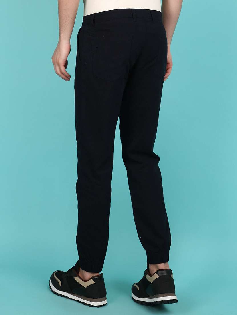 men solid mid rise jogger - 21151414 -  Standard Image - 2