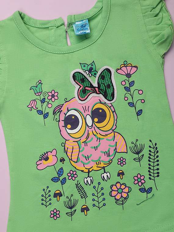 girls printed casual wear short set - 21151487 - Standard Image - 2