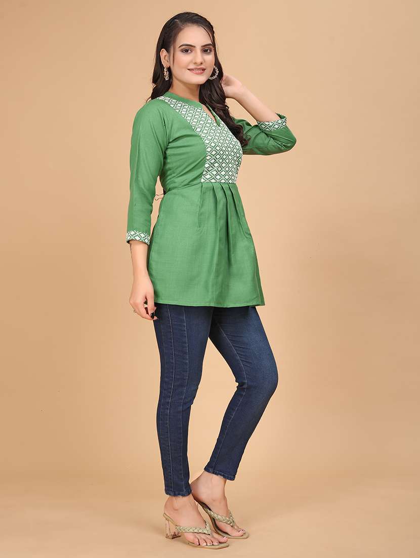 women embroidered flared tunic - 21151663 -  Standard Image - 2
