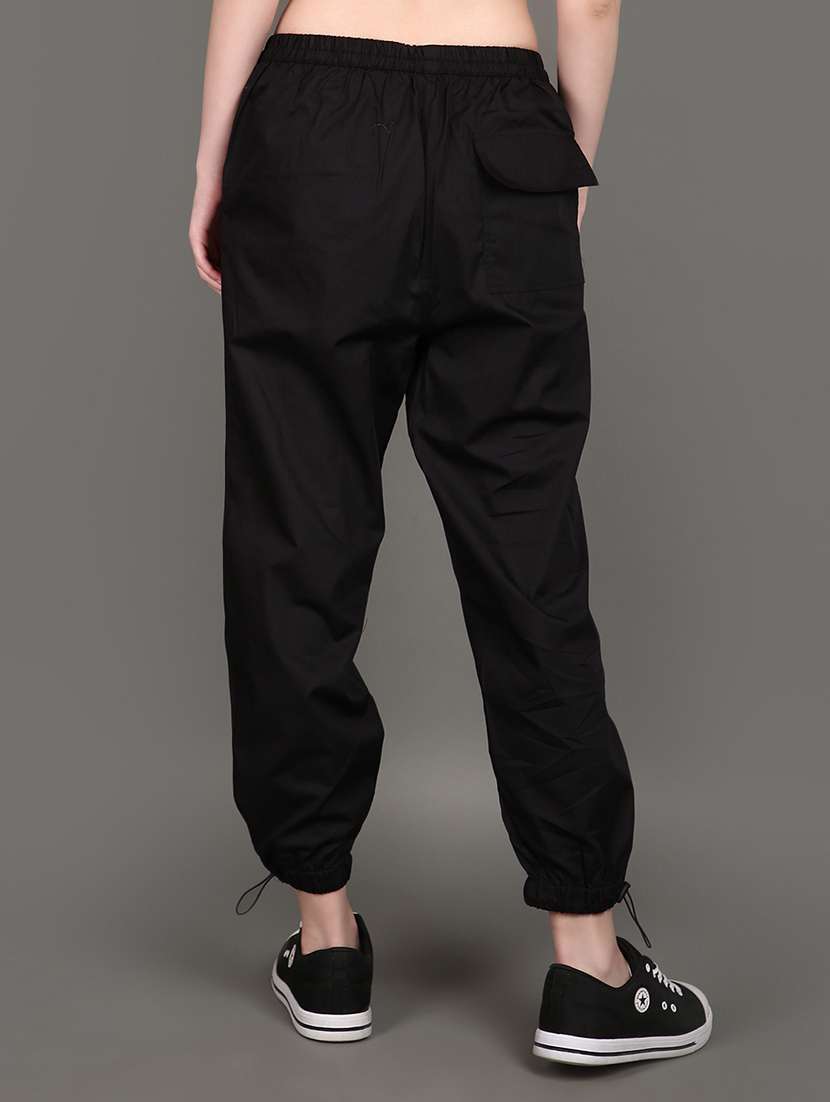 black cotton solids jogger - 21151748 -  Standard Image - 2