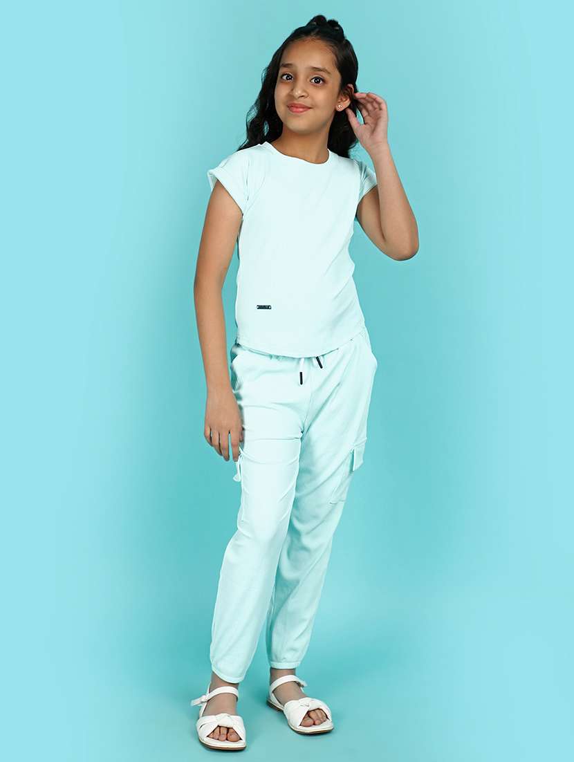 girls round neck full length sets