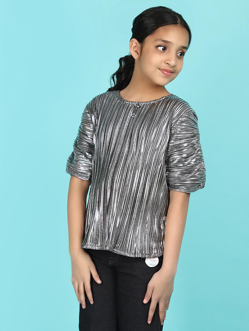 grey metallic cotton top - 21151779 - Standard Image - 2