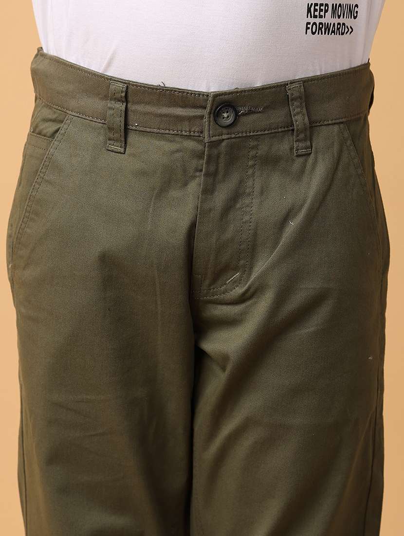 boys mid-rise solid casual chinos - 21151841 -  Standard Image - 7