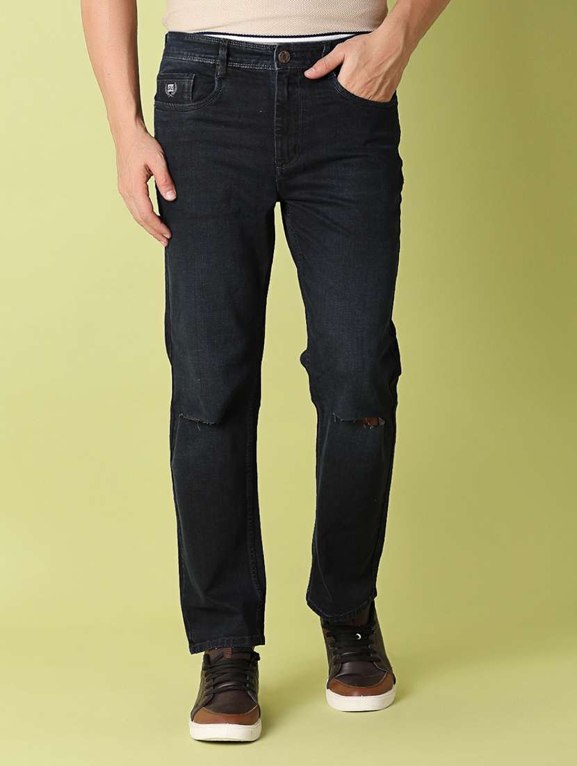 men black solid jean