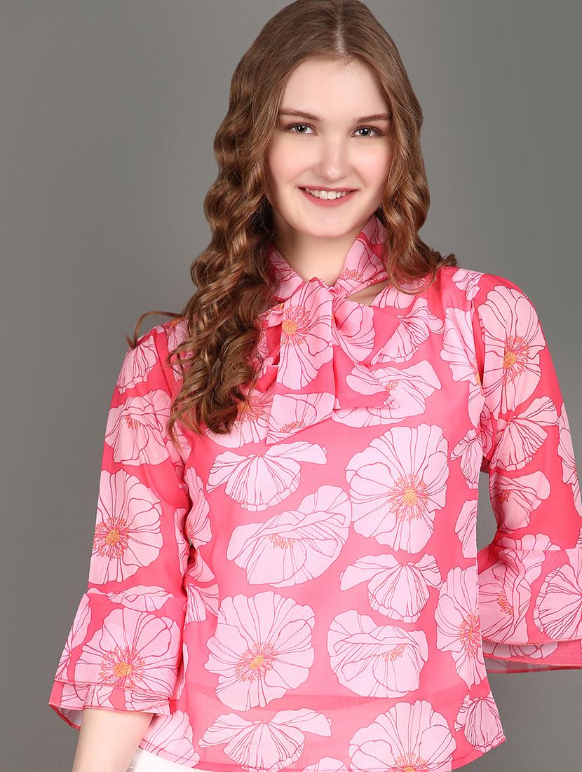 pink cotton regular top - 21151880 - Standard Image - 2