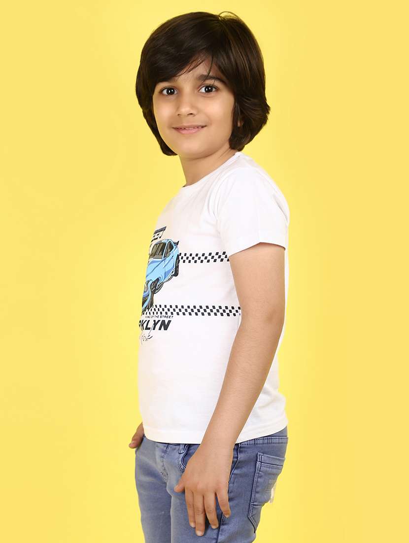 boys round neck printed t-shirt - 21152488 -  Standard Image - 2