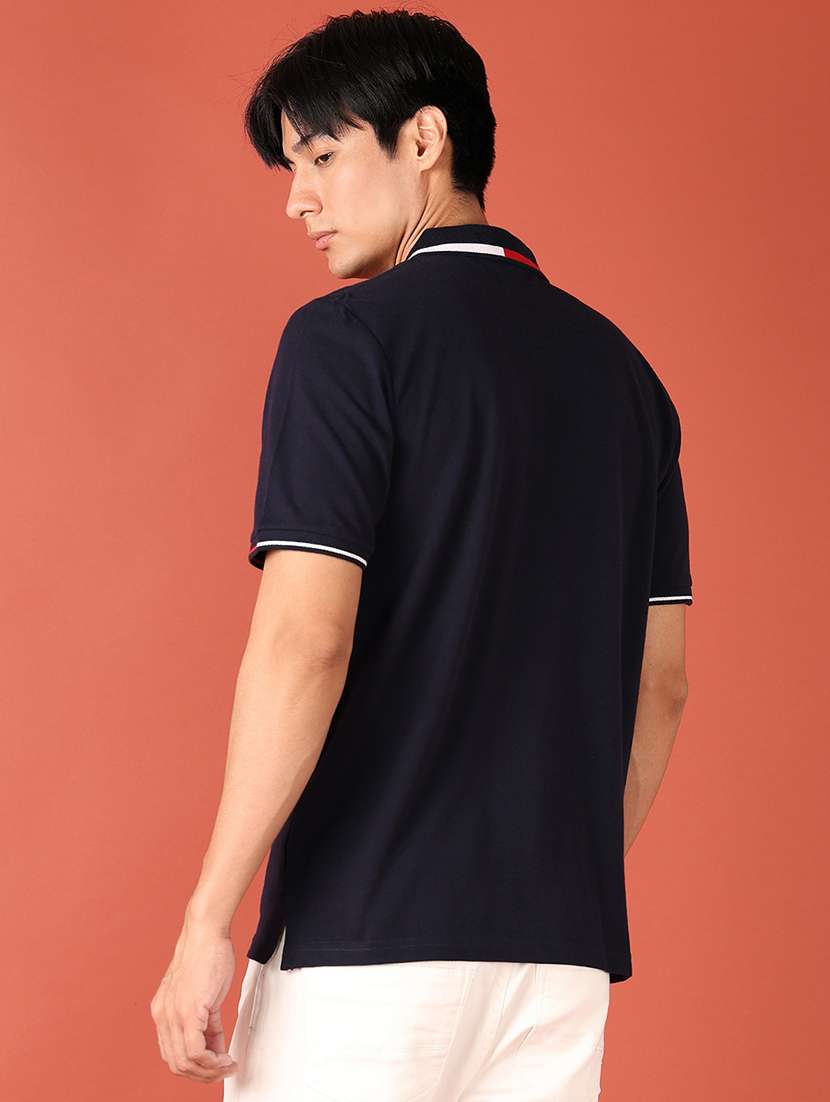 men solid polo neck t-shirt - 21152967 -  Standard Image - 2