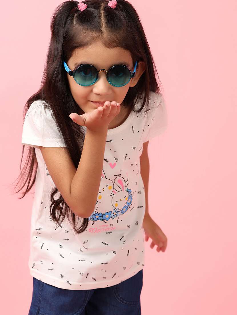 girls off white printed regular tee - 21153121 -  Standard Image - 2