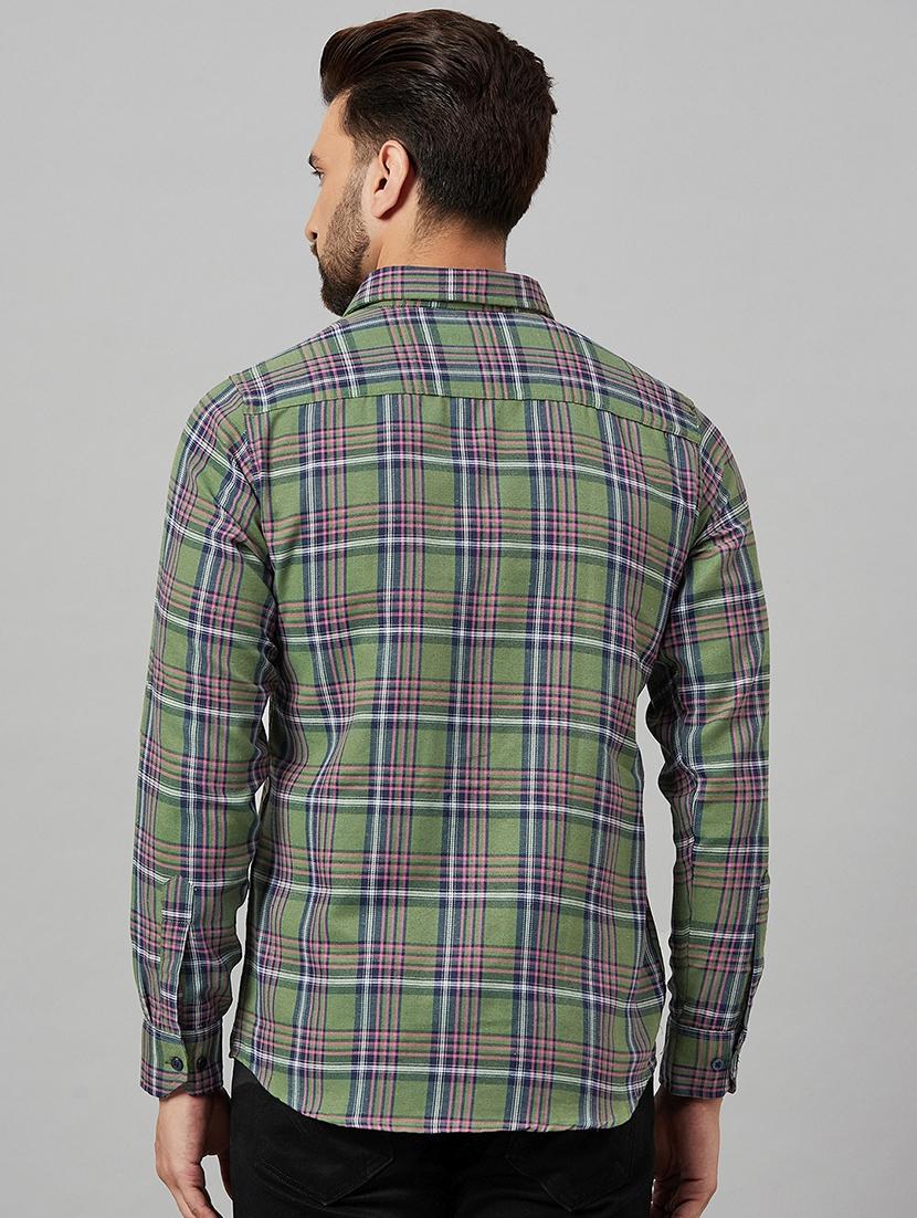 men checkered casual shirt - 21153355 - Standard Image - 2