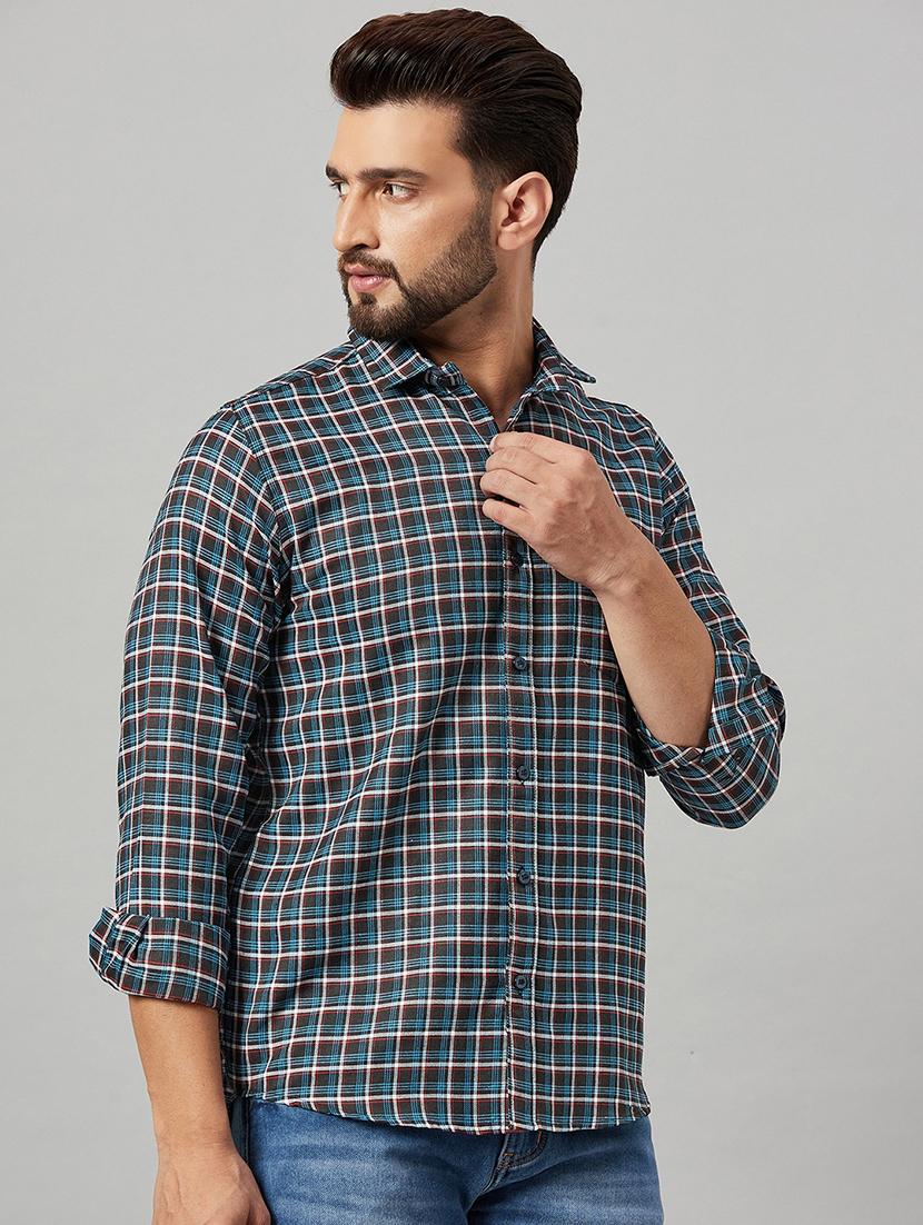 men checkered casual shirt - 21153356 - Standard Image - 2