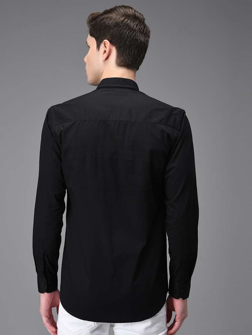 men solid cotton casual shirt - 21153400 -  Standard Image - 2